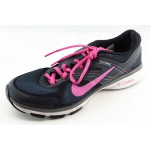 Nike Flywire‎ Women Sz 6.5 M Black Lace Up Running Synthetic Shoe
